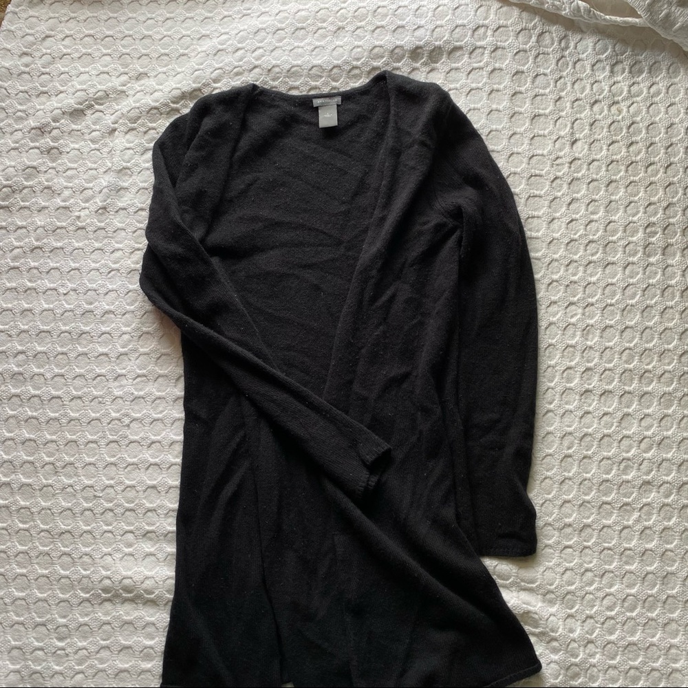 Long Black Cardigan Ann Taylor Large
